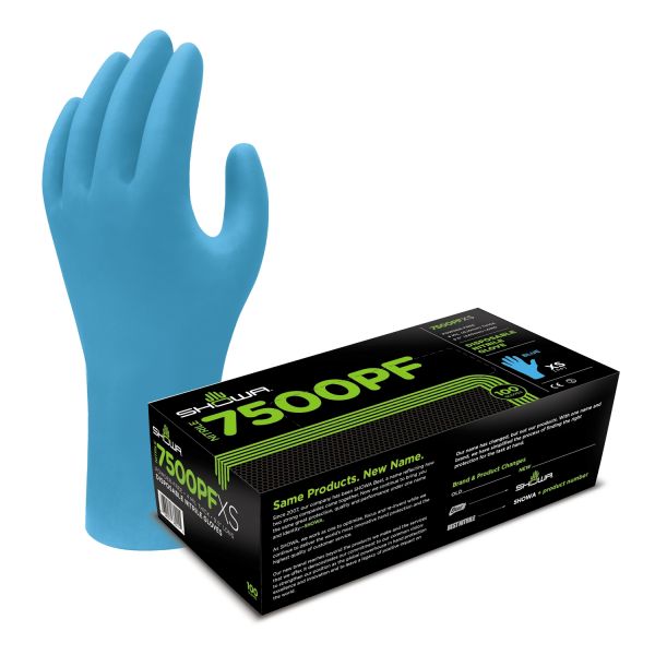 7500 Nitrile PF biodegradable gloves