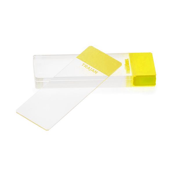Trajan Yellow Series 1 90° Frosted Ground Edged Microscope Slides